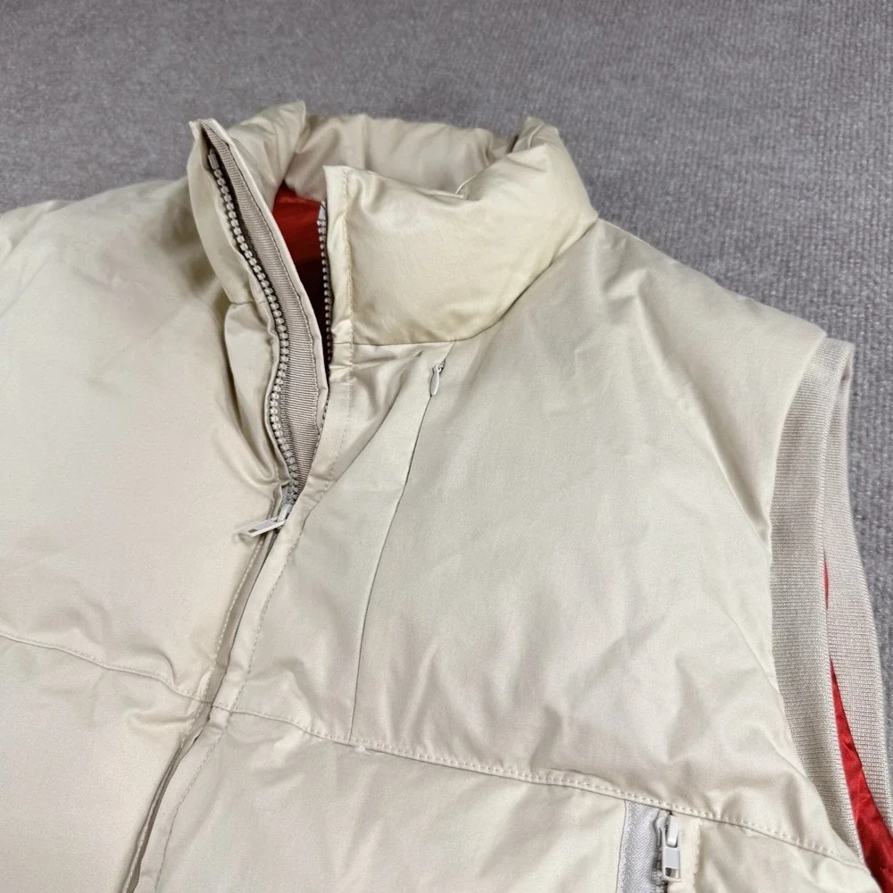 Under Armour Made In Italy Luxury Goose Down Puffer Vest Mens XL Beige Rare GUC